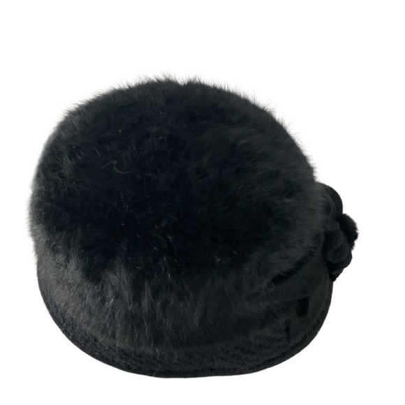 Silverstone Black Angora Blend Bucket Hat Flower Accent One Size Fits most - Picture 7 of 10